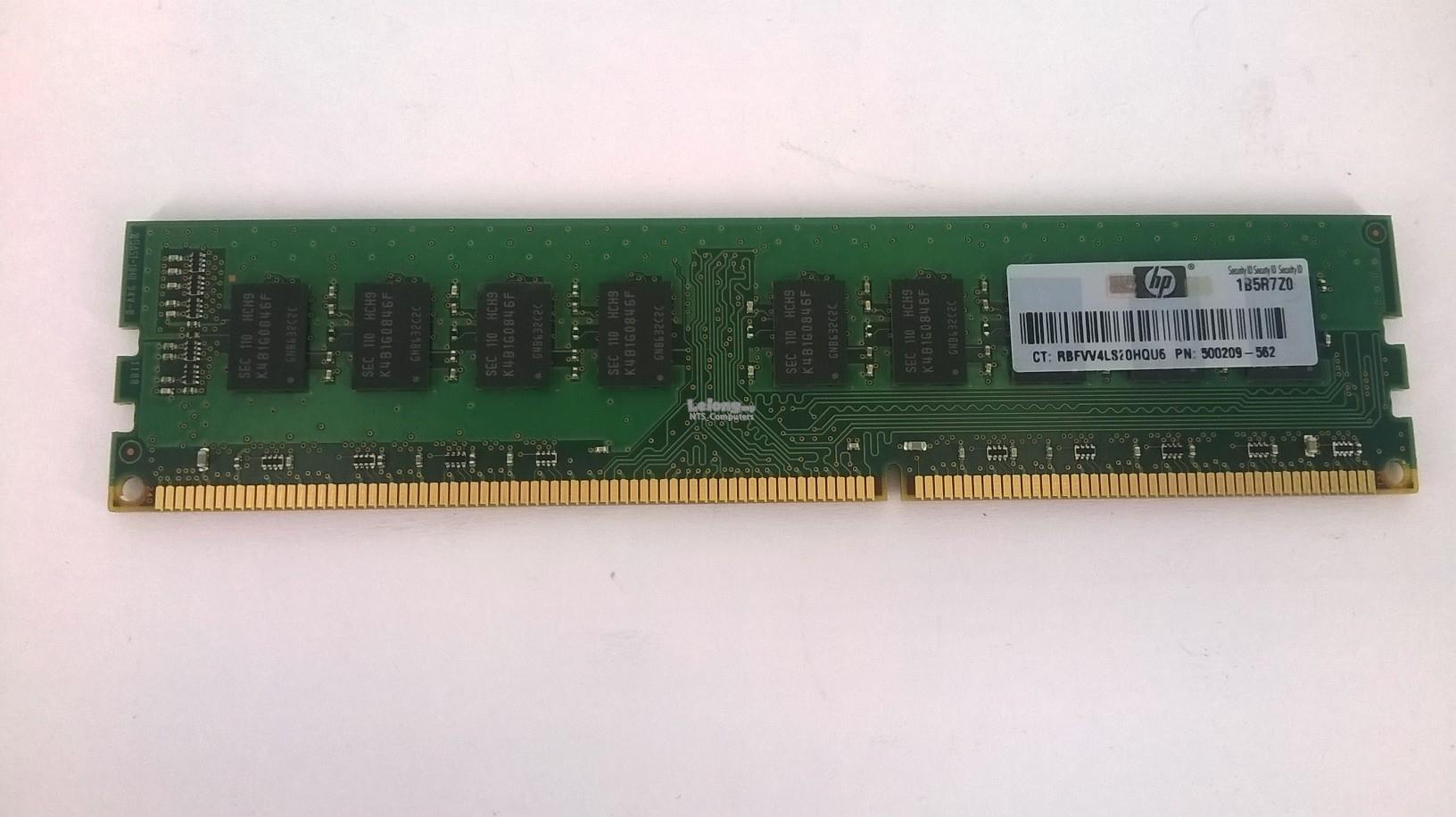 HP 2GB DDR3 2Rx8 PC3-10600E 1333MHz ECC (500209-562)