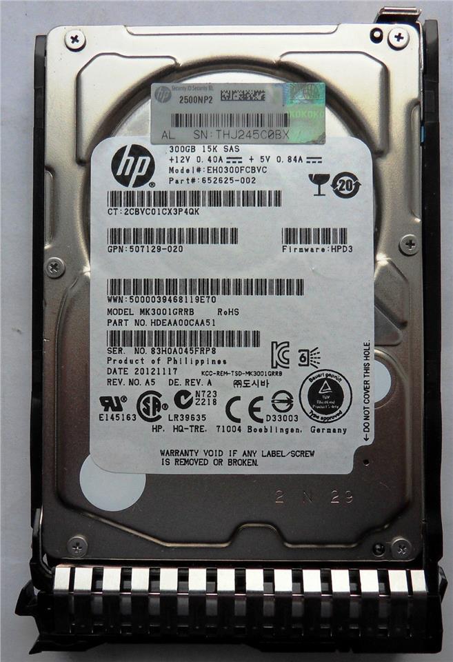 HP 627117-B21 627195-001 627114-002 300GB 2.5'' 15K 6G DP SAS 