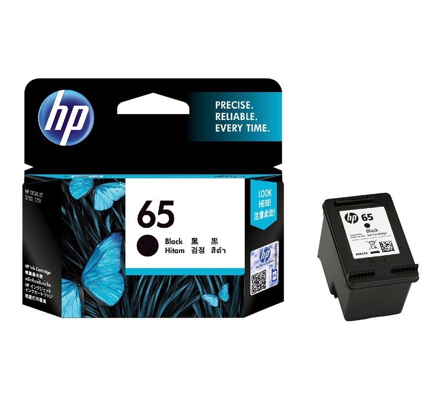 HP 65 Black Original Ink Cartridge For HP Deskjet 2622 Printer