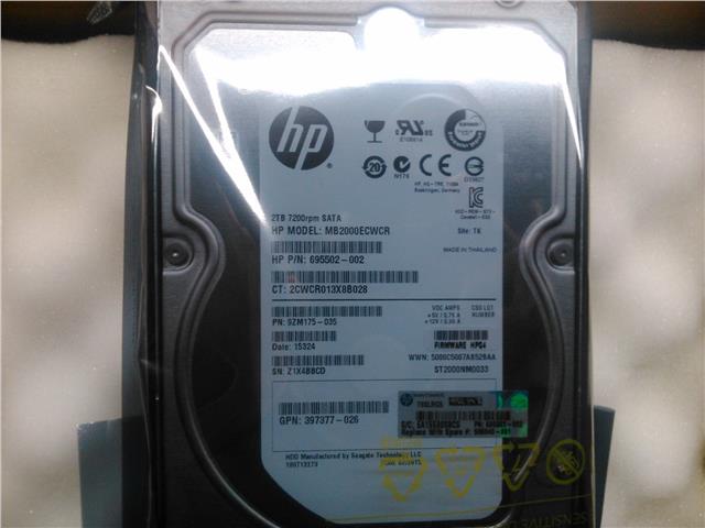 HP 695502-002 508040-001 397377-026 ST2000NM0033 3.5 2TB 2000GB 7200RP
