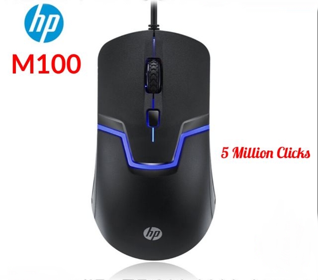 HP Gaming Mouse M100 Optical 1600 DPI USB Mice Laptop PC General Backlight