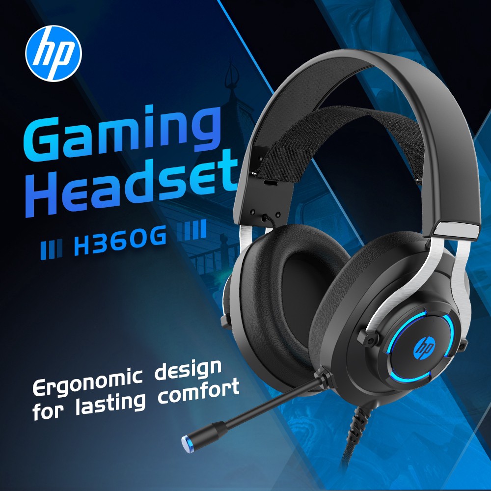 HP H360GS 7.1 Virtual Surround USB2.0 Gaming Headphone Gaming Headset Micropho