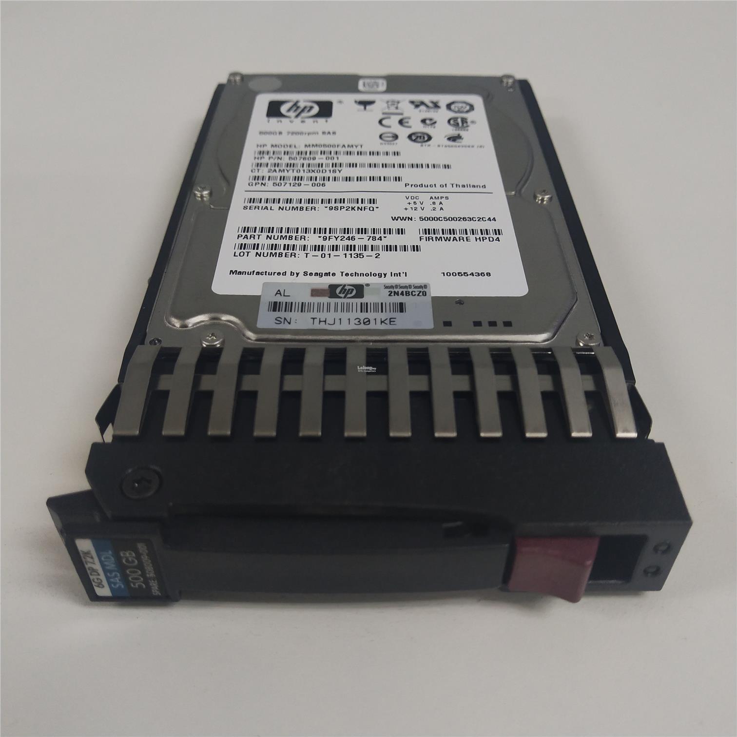 HP Hot Plug 500GB 7.200rpm SAS 6G 2.5 (508009-001)