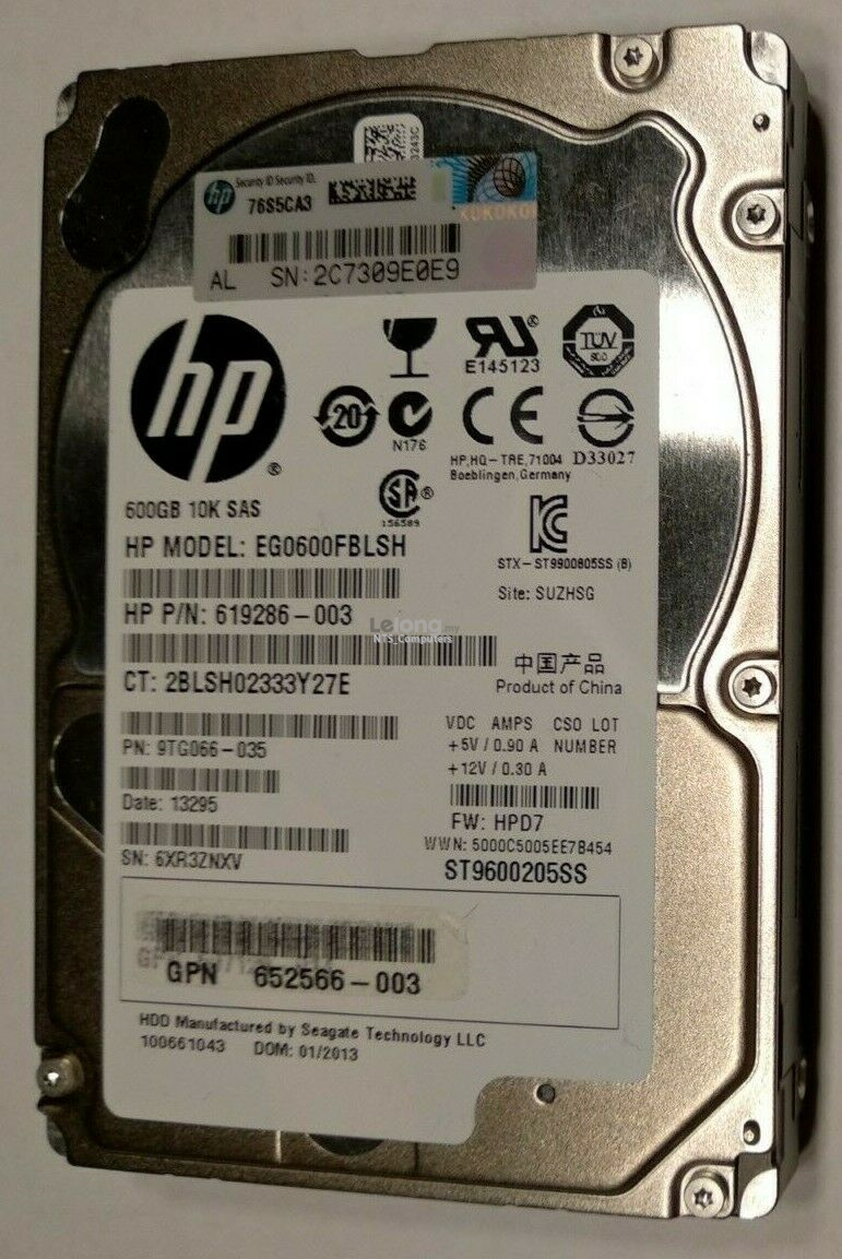 HP Hot Plug 600Gb 10k rpm 6G SAS 2.5 (581311-001)