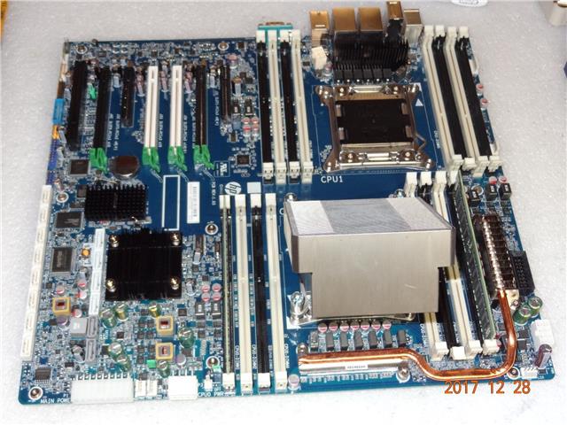 HP Z820 Motherboard 708610-001 W/ Intel E5-2637v2 16GB RAM, Heatsink
