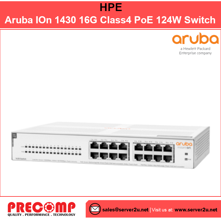 HPE Aruba Instant On 1430 16G Class4 PoE 124W Switch (R8R48A)