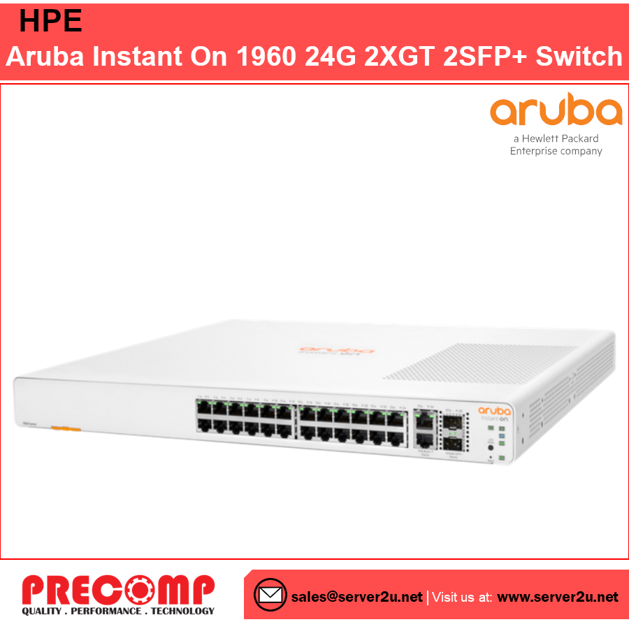 HPE Aruba Instant On 1960 24G 2XGT 2SFP+ Switch (JL806A)
