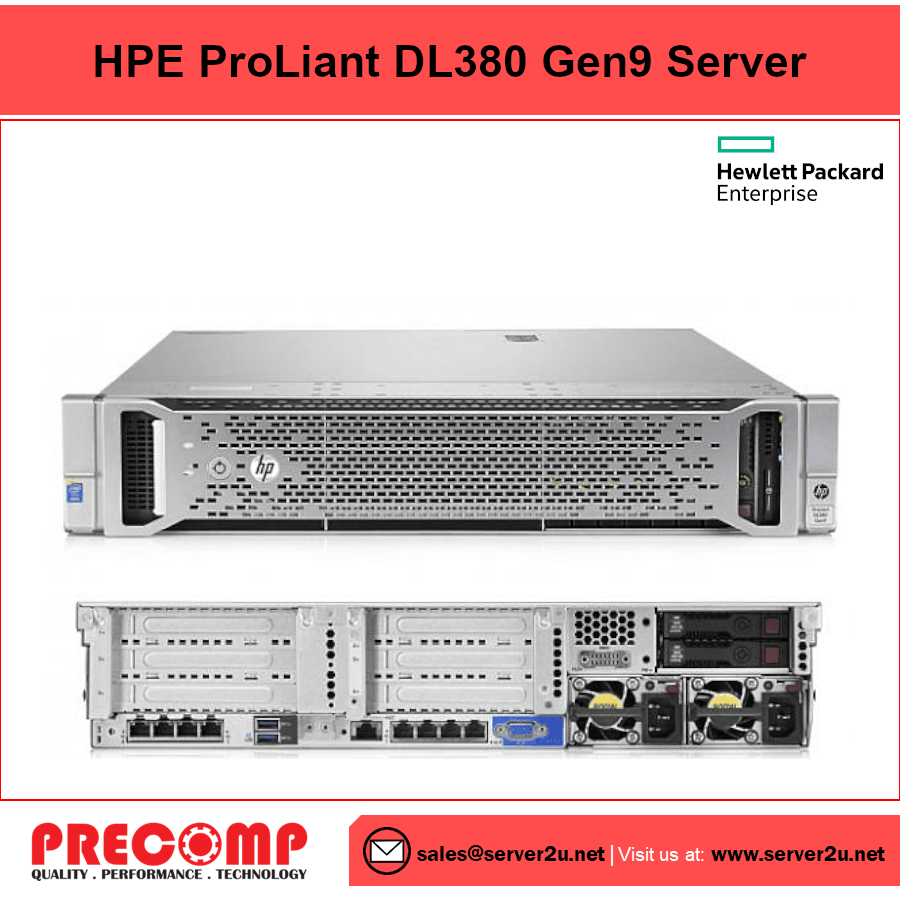 HPE ProLiant DL380 Gen9 Server (2xE52680v4.128GB.9TB)