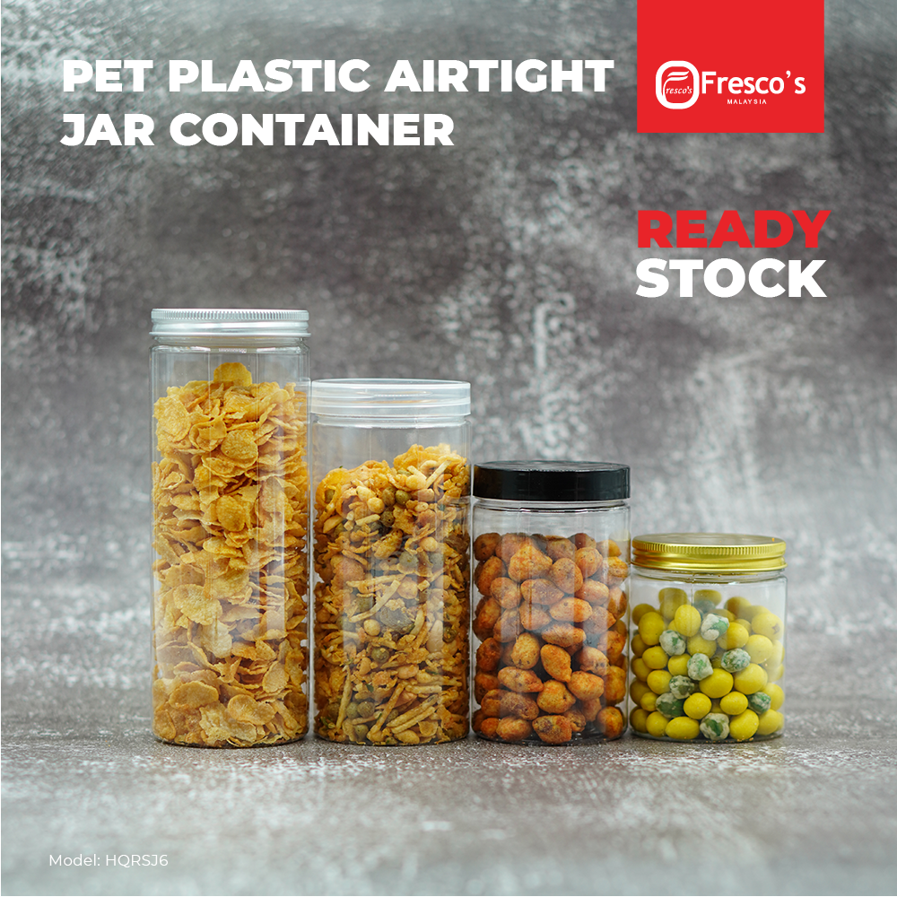 HQRSJ6 Container PET Plastic Round Jar Bottle