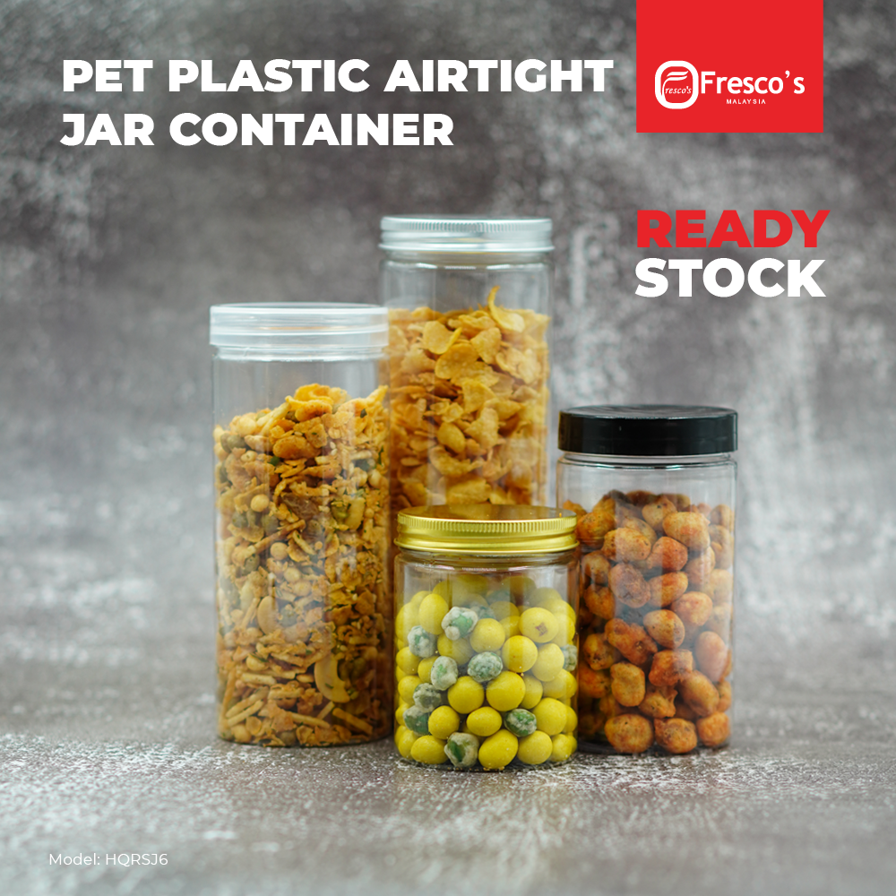 HQRSJ6 Container PET Plastic Round Jar Bottle