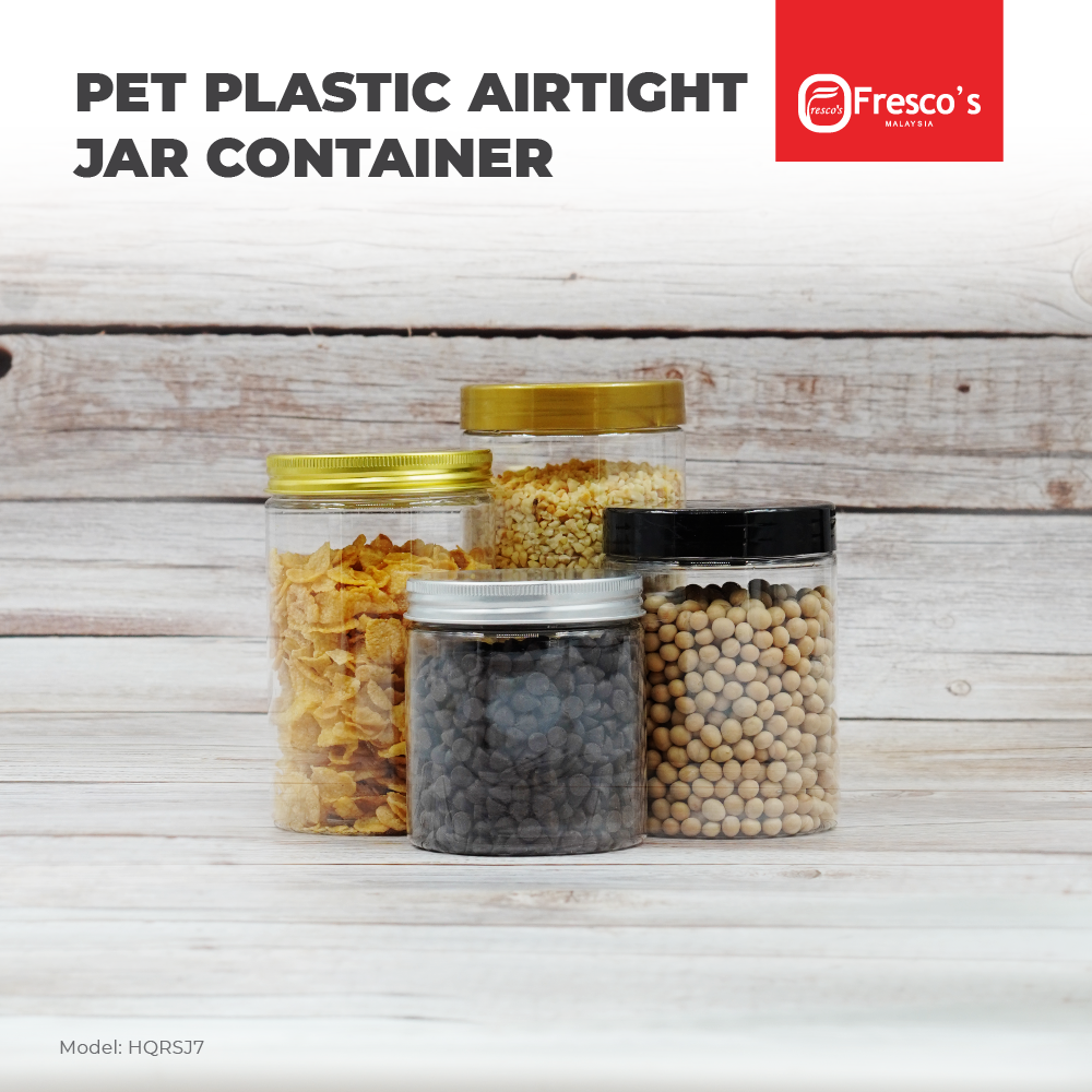 HQRSJ7 Container PET Plastic Round Jar Bottle