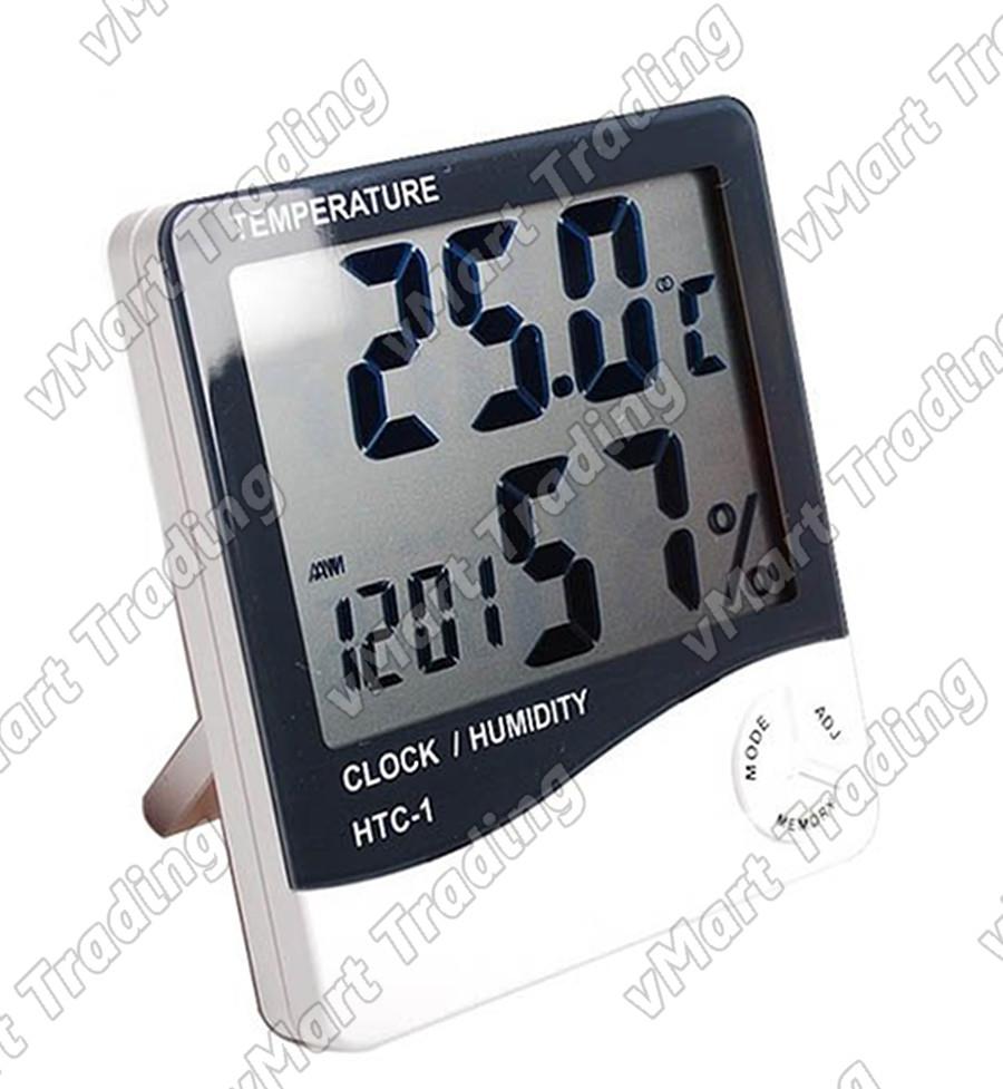 HTC-1 Digital Humidity Hygrometer Thermometer Clock