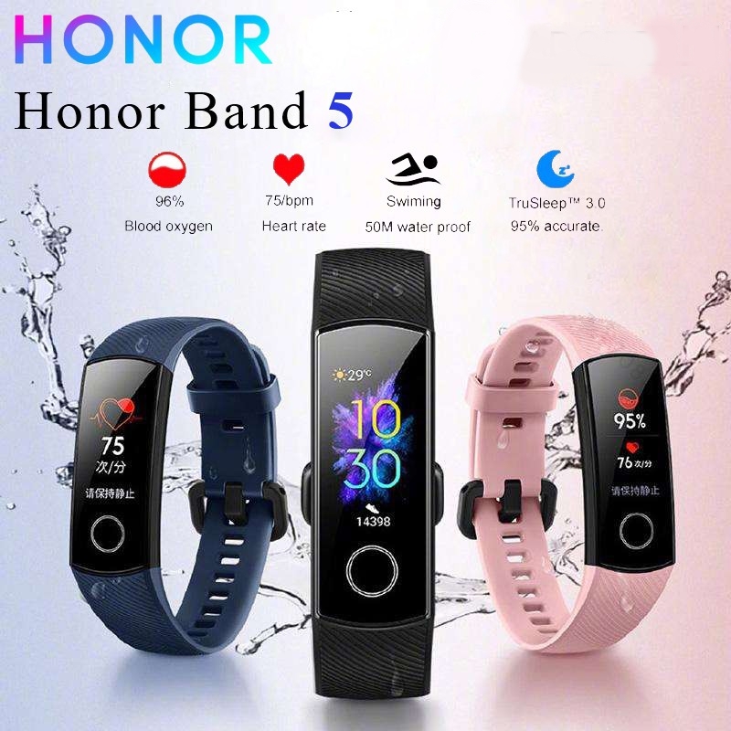 Huawei Honor Band 5 AMOLED Blood Oxygen Heart Rate Tracker Swimming Fitness Tr