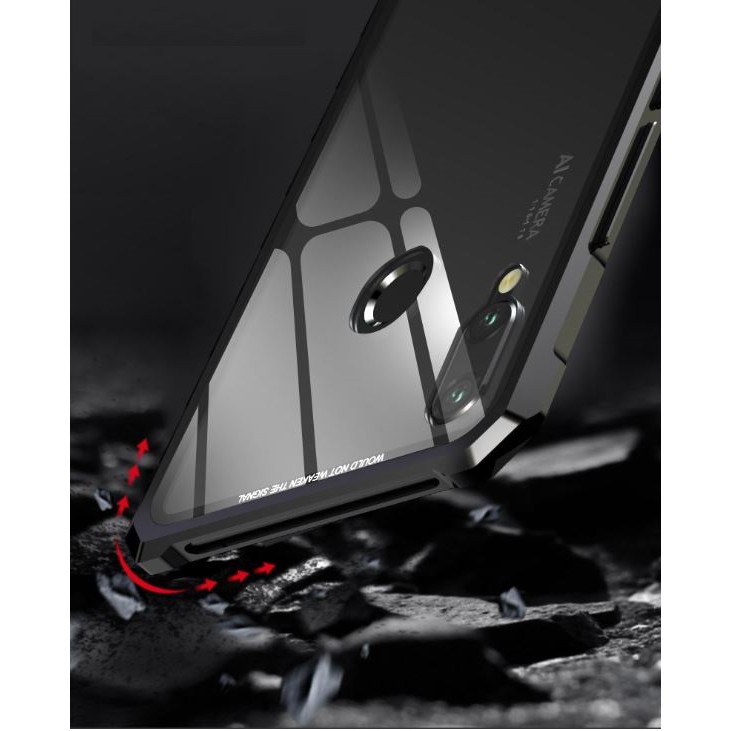 Huawei Nova 3 / Nova 3i Tempered Glass Metal Phone Case Cover Casing