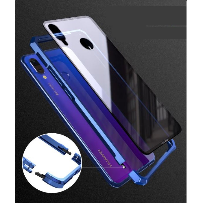 Huawei Nova 3 / Nova 3i Tempered Glass Metal Phone Case Cover Casing