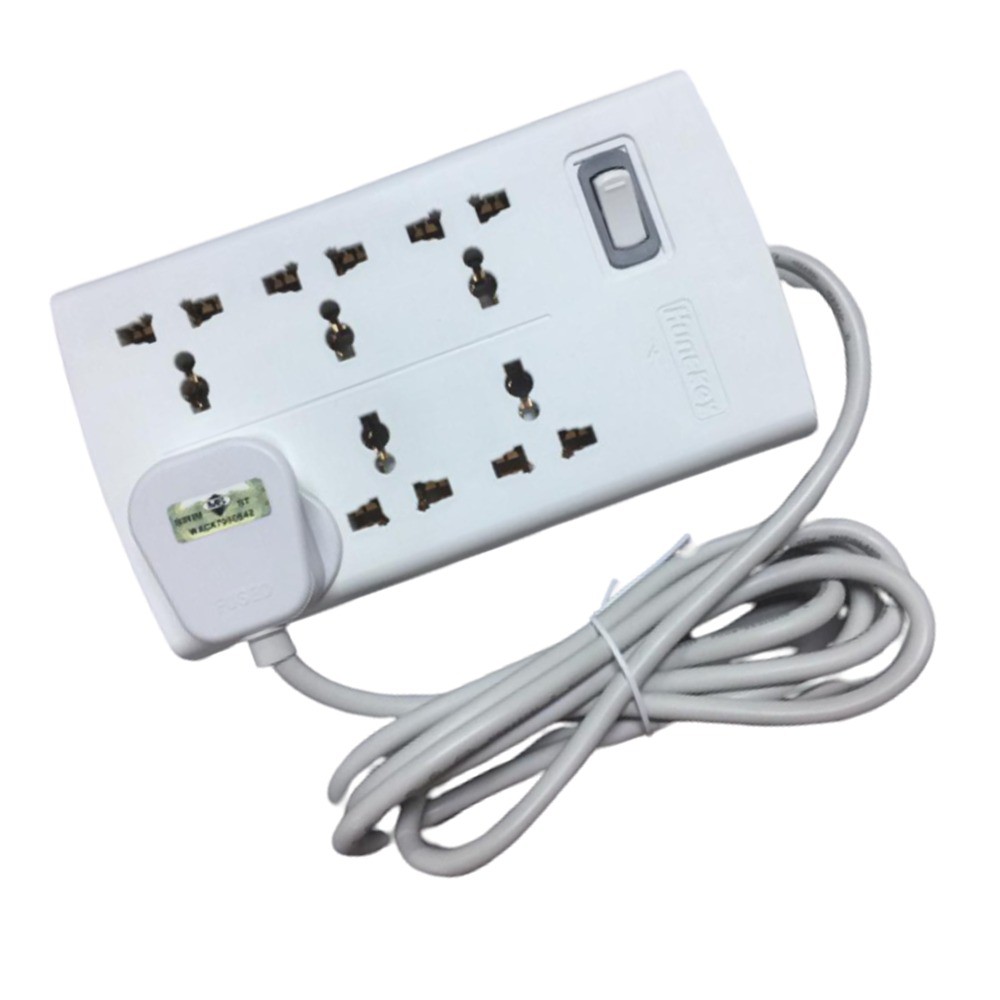 HUNTKEY SZM601 Power Extension Power Strip with 6 Sockets 2M Extension Cord Ch