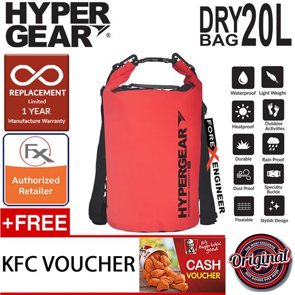 Hypergear Dry Bag 20l Ipx6 Waterproof Specification Red Hypergear Dry Bag 20l Ipx6 Waterproof Specification Red