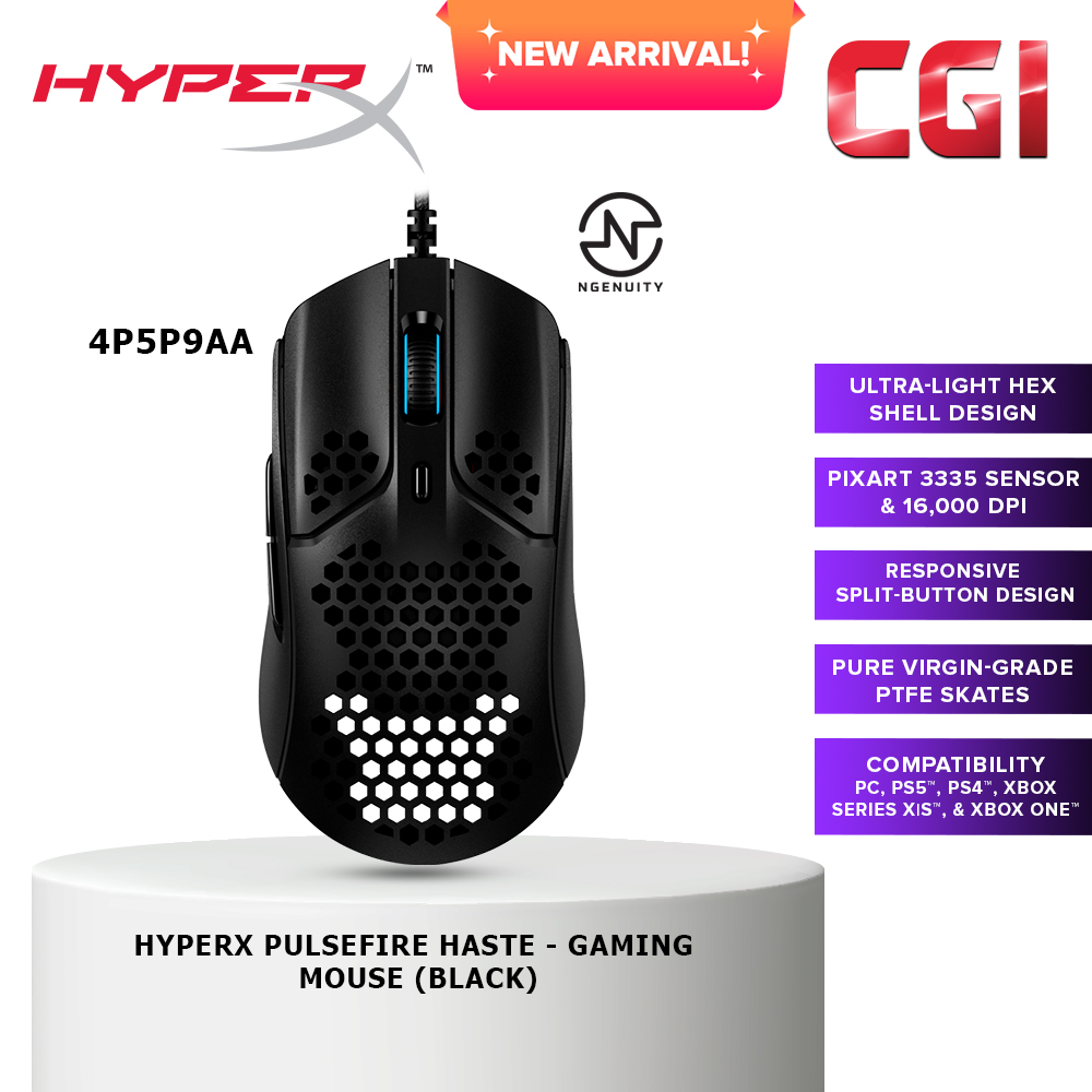 HyperX Pulsefire Haste 16,000 DPI Wired Gaming Mouse - 4P5P9AA