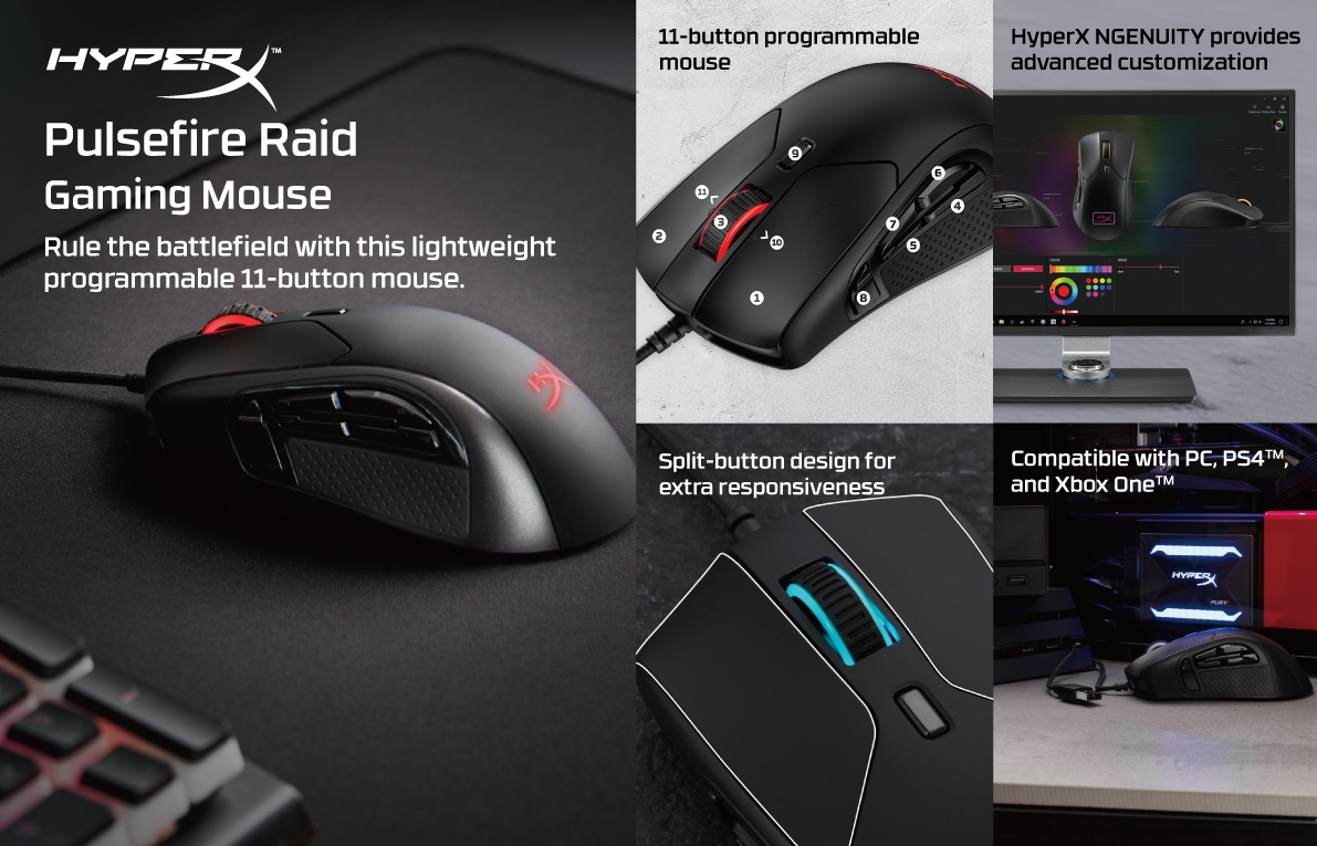 Hyperx pulsefire raid. HYPERX Pulsefire Raid (HX-mc005b). Mouse HYPERX Pulsefire Raid. HYPERX Pulsefire Raid product Design. HYPERX кнопки мыши.