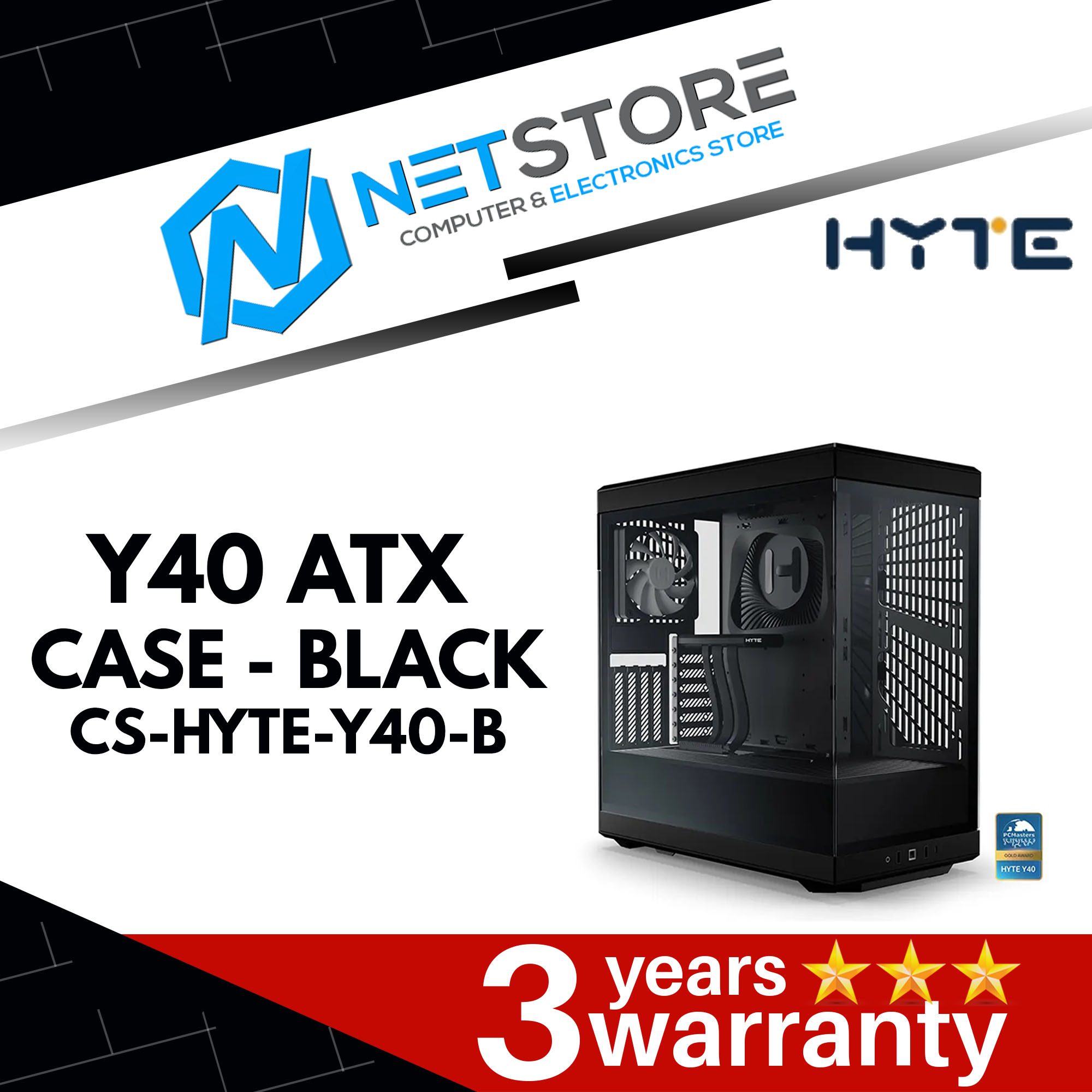 HYTE Y40 ATX CASE - BLACK CS-HYTE-Y40-B
