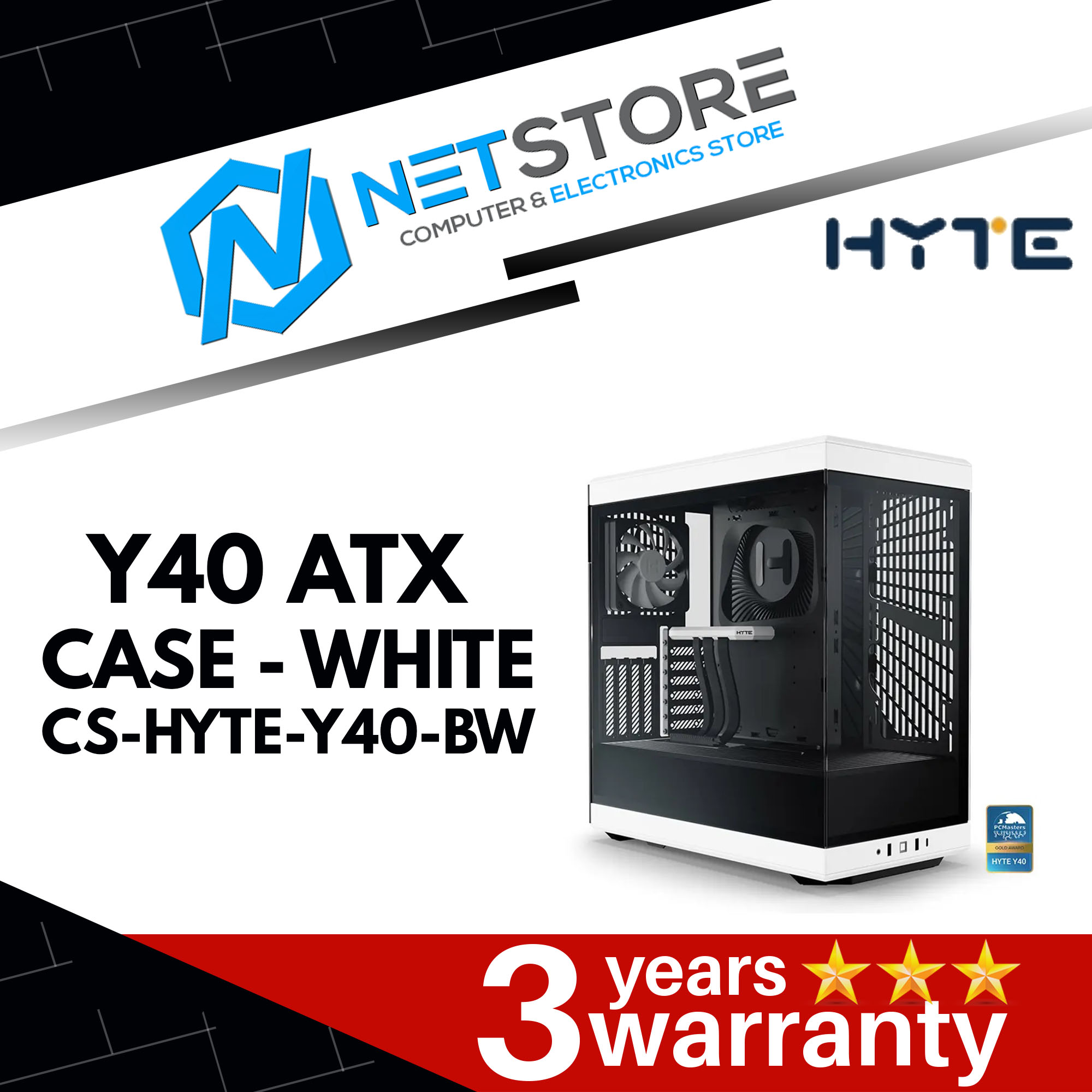 HYTE Y40 ATX CASE - WHITE CS-HYTE-Y40-BW