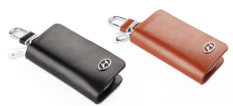 Hyundai Car Key Pouch / Chain / Holder / Cover Genuine Leather(Type B)