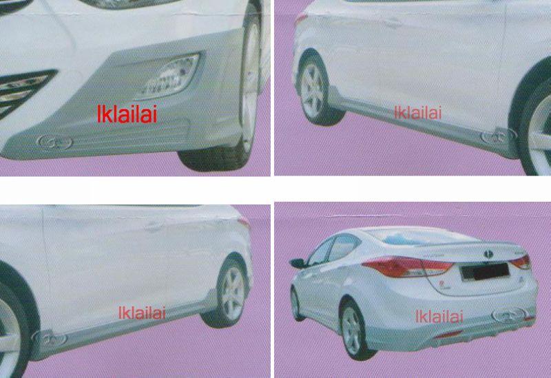 Hyundai Elantra '11 Full Set Body Kit / Skirting [Fiber Material]