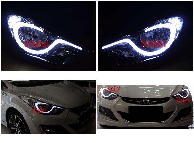 Hyundai Elantra '12 Add-on DRL to Original Head Lamp Use [Korea Made]