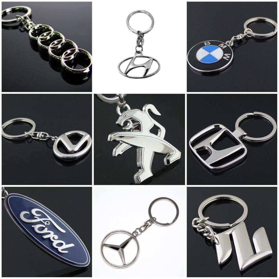 Hyundai Ford Lexus Peugeot Mitsubishi etc Logo Keychain key Chain