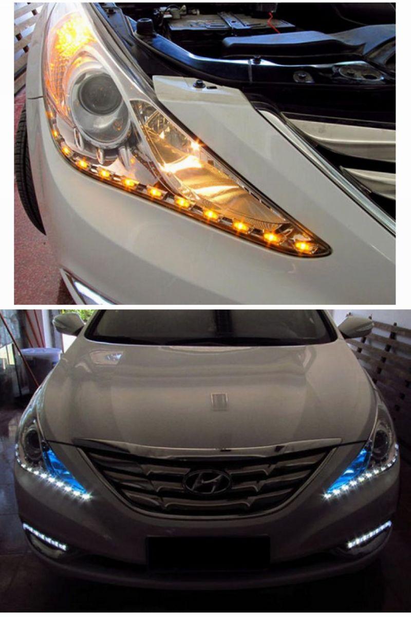 Hyundai Sonata `10-13 Head Lamp Add-on + Angel Eye + DRL 2-function