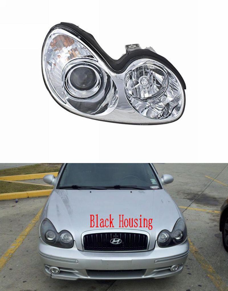 Hyundai Sonata 2005 Projector Head Lamp [Chrome / Black Housing]
