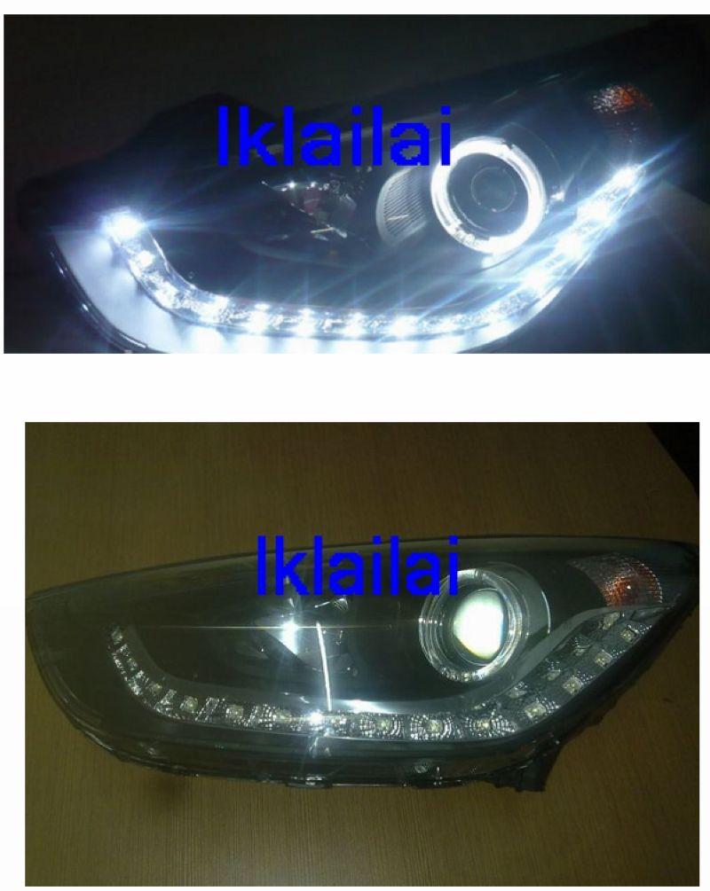 Hyundai Tucson IX35 '10-12 Projector Head Lamp [DRL+LED Ring Black]