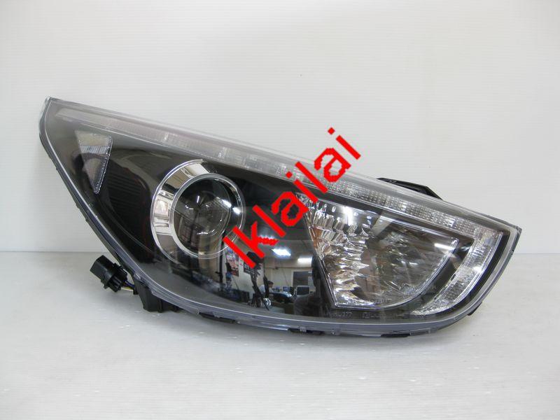 Hyundai Tucson IX35 '10-12 Projector Head Lamp LED DRL Eye Brown BlacK