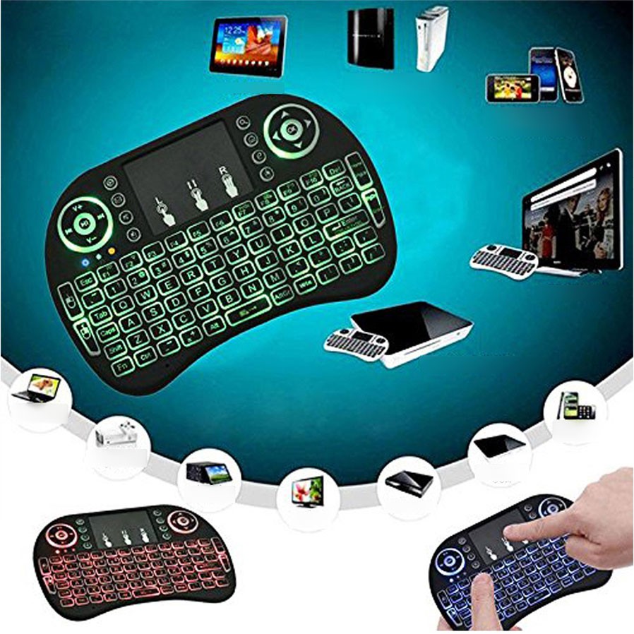 i8 Backlit Mini Wireless Keyboard With Touchpad For Smart Android TV