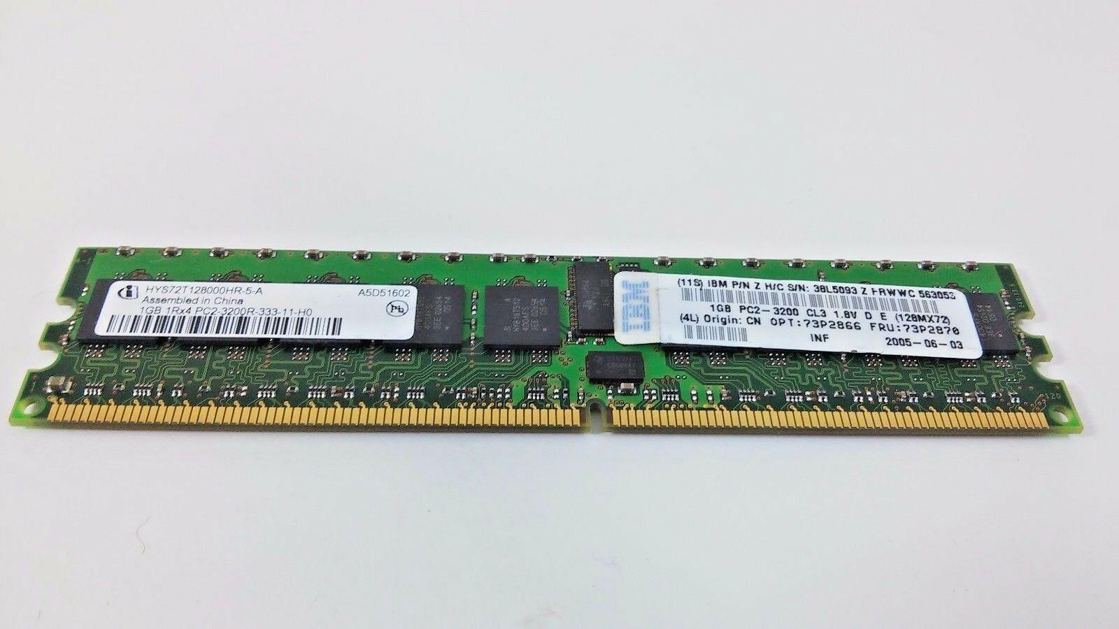 IBM 38L5093 RAM 1GB PC2-3200 CL3 1.8V 2 E (128Mx72)