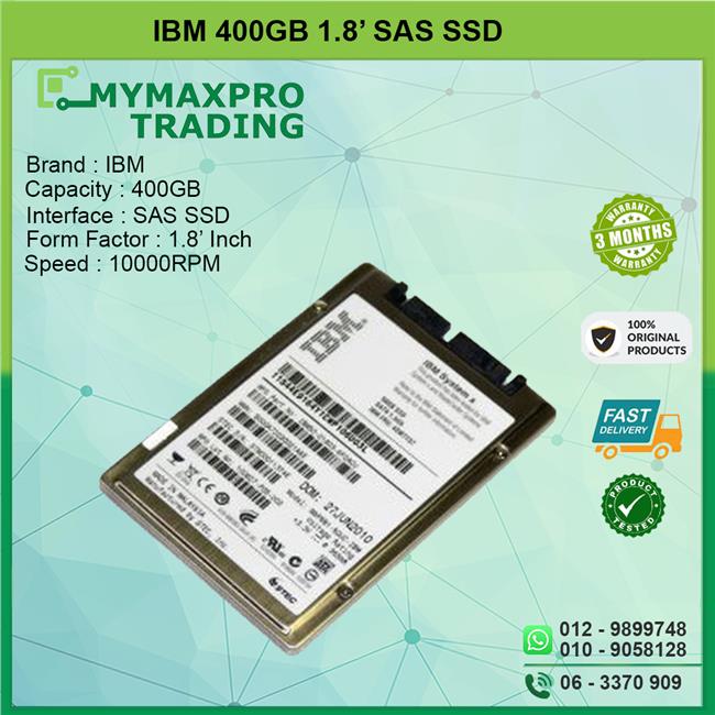 IBM 400GB 68Y7736 1.8 Solid State Drive SSD MLC 