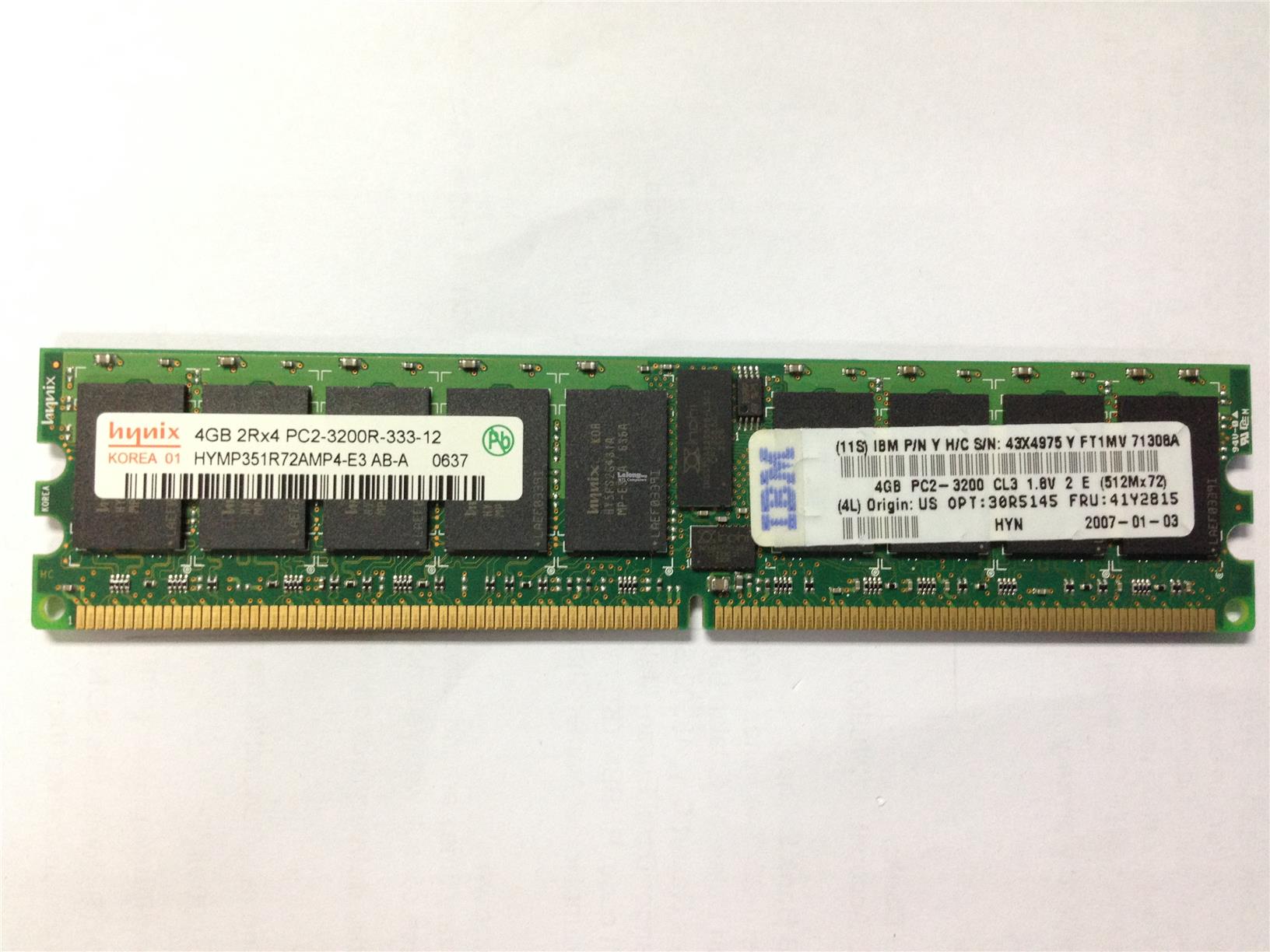 IBM 4GB DDR2 PC2-3200 400MHz ECC Reg (end 7/25/2020 5:15 PM)