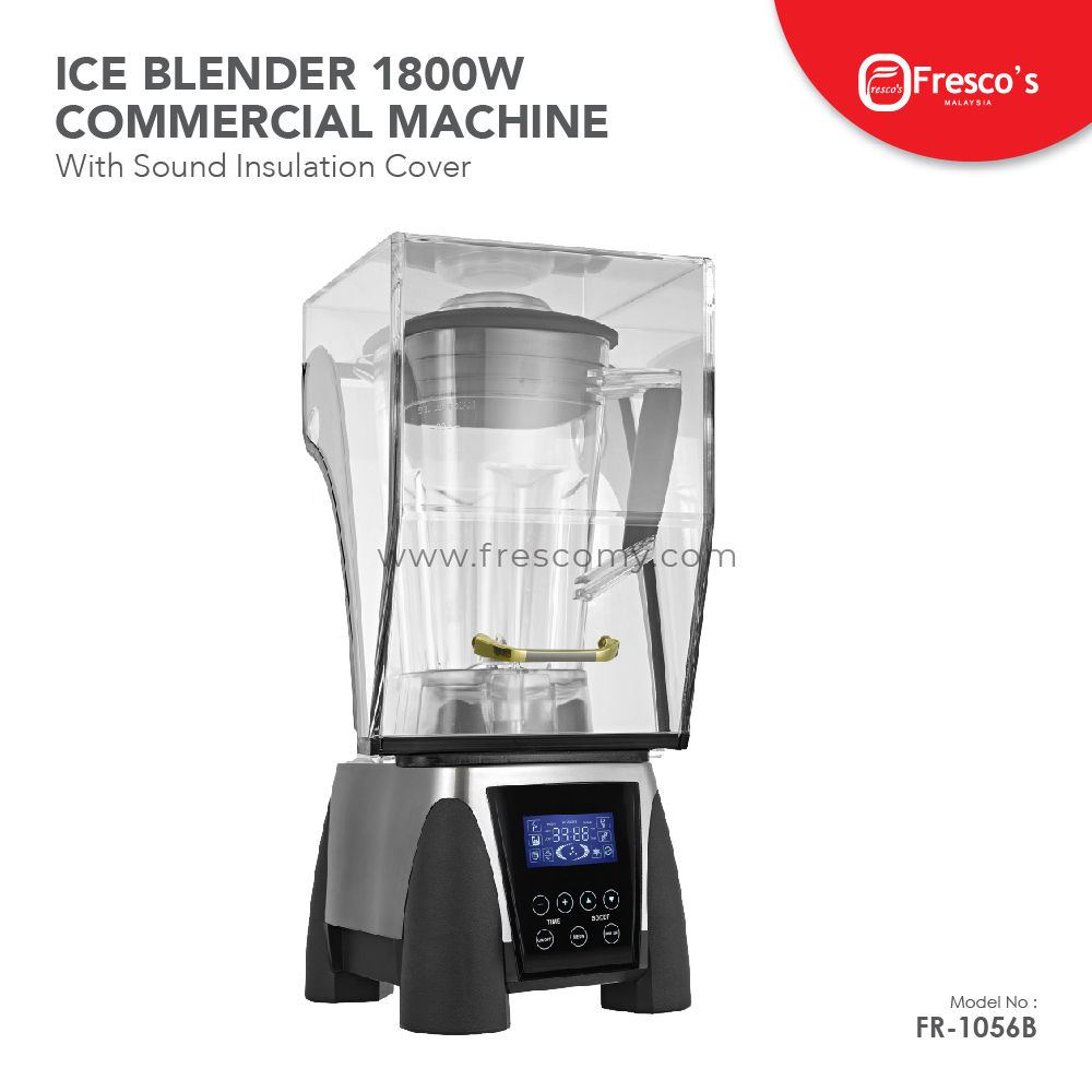 Ice Blender Machine Digital 1800W with Sound Insulation Cover