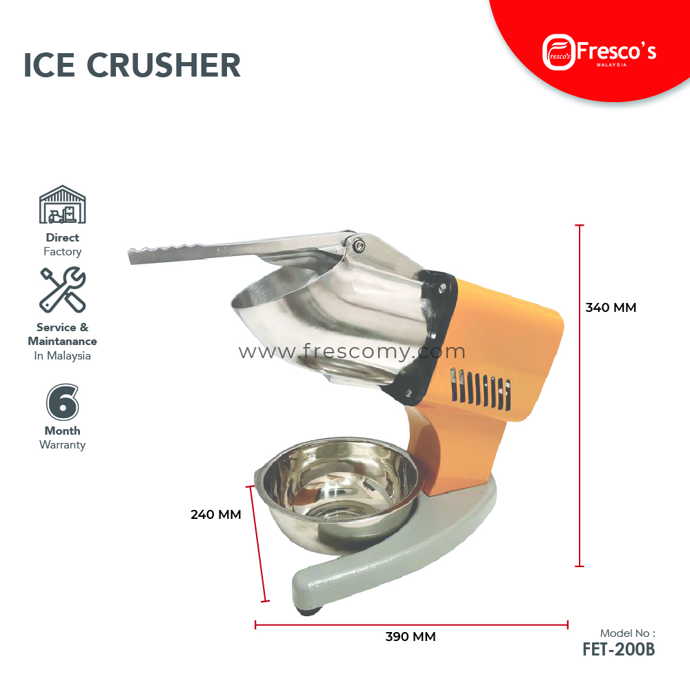 ICE CRUSHER STEEL BODY &amp; STAINLESS STEEL ICE TANK ABC ICE Machine