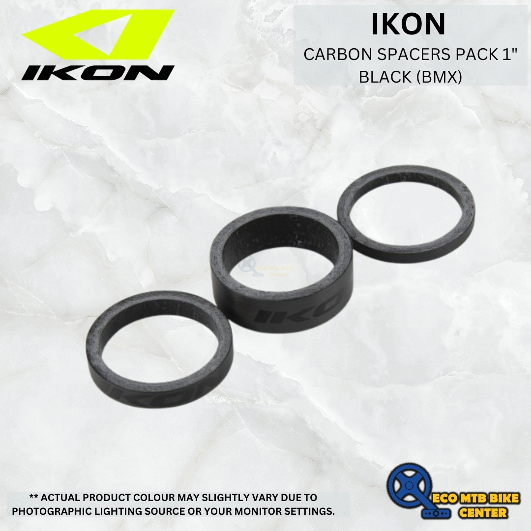 IKON CARBON SPACERS PACK 1&quot; BLACK (BMX)