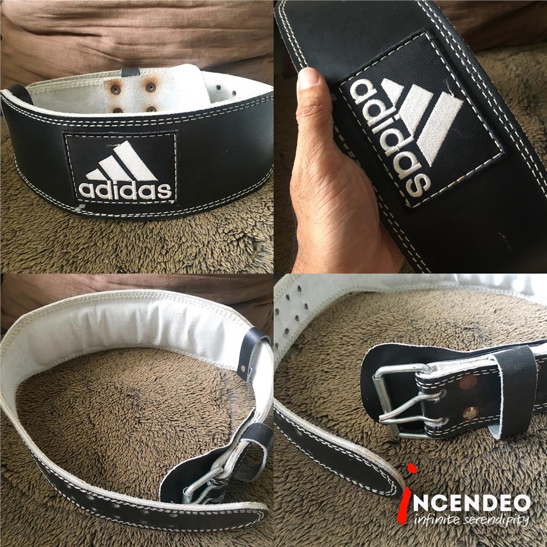 adidas leather weightlifting belt