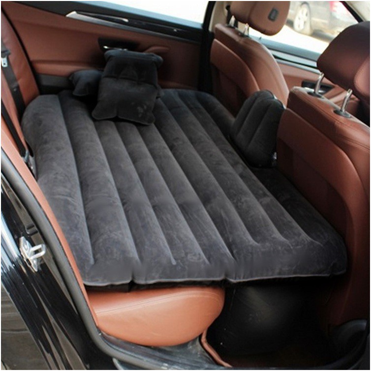 Inflatable Car Back Seat Air Bed Mattress With Pillow