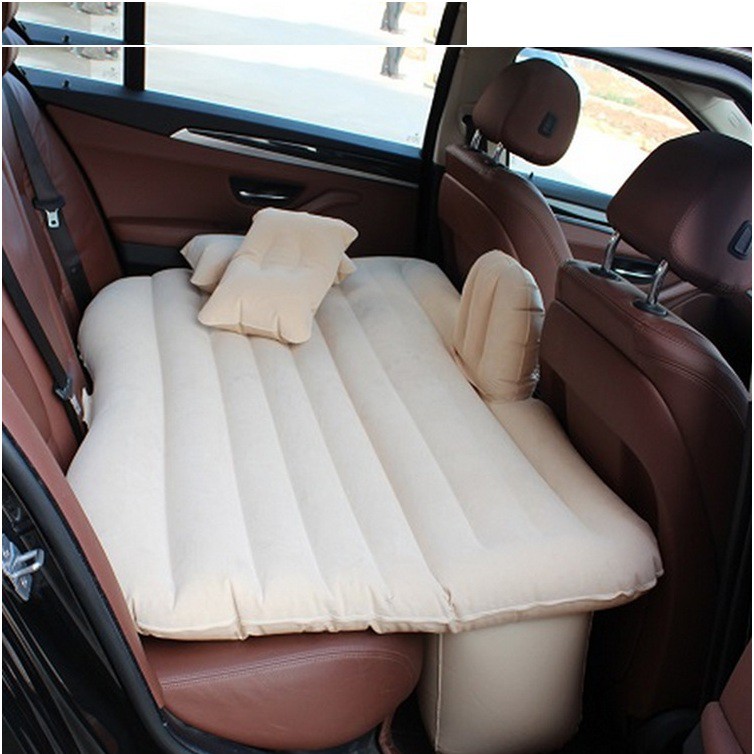 Inflatable Car Back Seat Air Bed Mattress With Pillow
