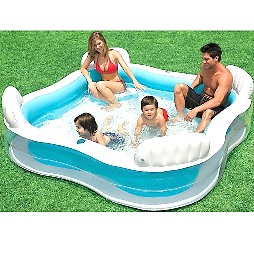 Inflatable Ring Swimming Pool Safe PVC Bath Basin KOLAM KANAK