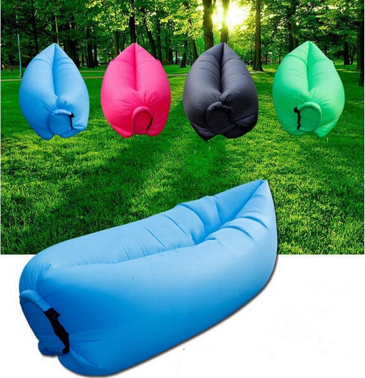 Inflatable Wind Bed Lazy Bag Air Sofa Lamzac w/ Side Pocket Latest Ver