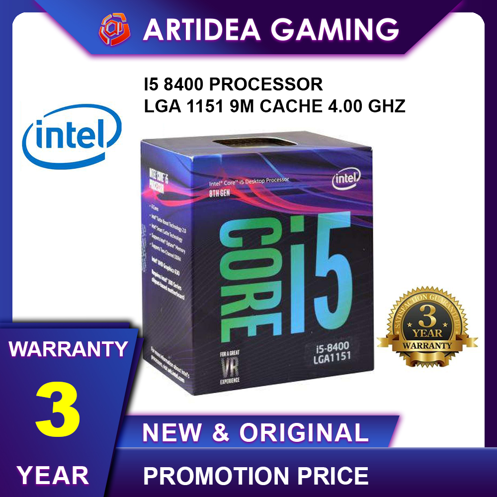 Intel Core I5 8400 Desktop Processor 6 Cores Up To 4 0 Ghz Lga 1151 300 Series 65w