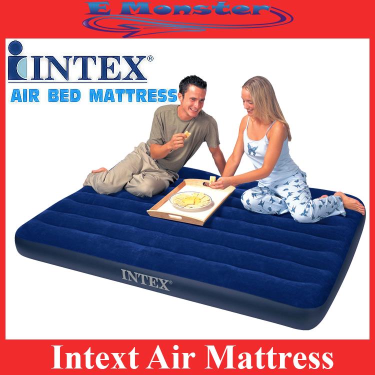 Intex Inflatable Single Double Air Bed Mattress Travel Sleeping Bag