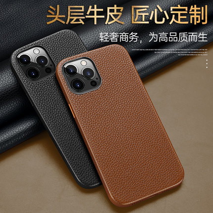 IPhone 12 leather protective case