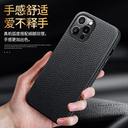 IPhone 12 leather protective case