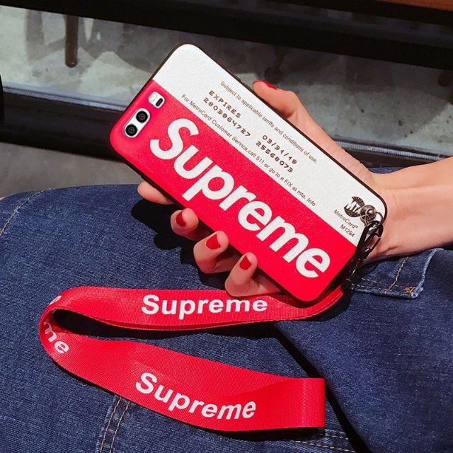 iPhone 6 6s 7 8 Plus iPhone X Case With Strap Lanyard Supreme Cover